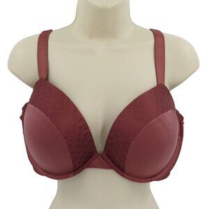Victorias Secret 38DD Bra Very Sexy Push Up Mauve Quilted Mesh Sides Underwire